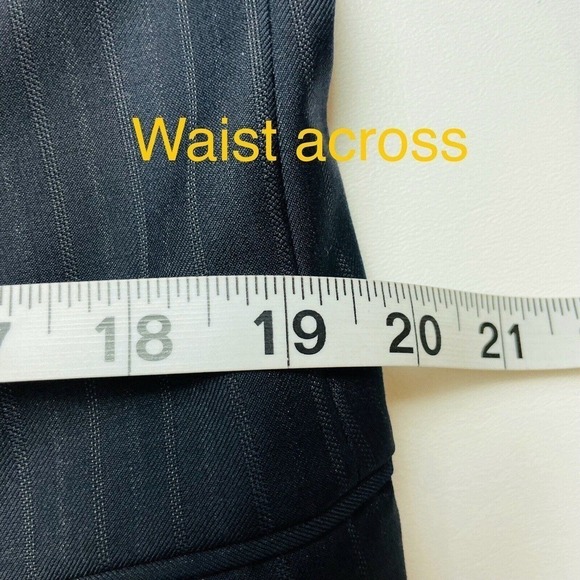 Hickey Freeman Madison Blazer Jacket Mens 42S Black Wide Pinstripe Worsted Wool - Picture 9 of 13